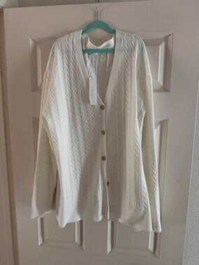 GENTLE FAWN | LUCIA CARDIGAN | WHITE